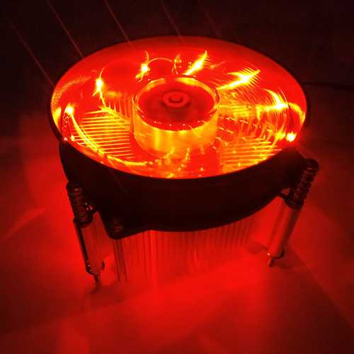 12V CPU Cooling Fan Blue Red Green LED Light Cooler Heatsink For Intel 115X Series 1150 1155 1156 11