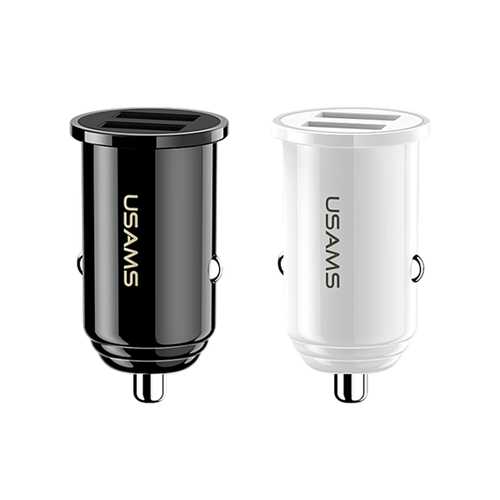 USAMS C8 3.1A Dual Ports Fast USB Car Charger With Indicator For Smart Phone Tablet Camera MP4