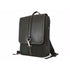 PARIS SLIM-LINE LAPTOP BACKPACK - BLACK MICROFIBER W/LEATHER TRIM - HOLDS 16 PC