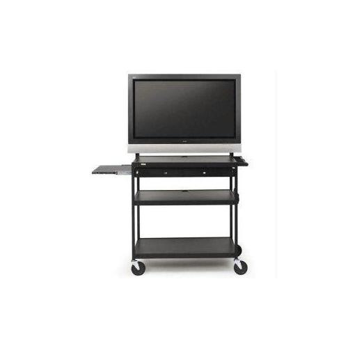 FLAT PANEL MULTIMEDIA CART W/LAPTOP SHELF FOR 26-42 INCH MONITOR-BLACK