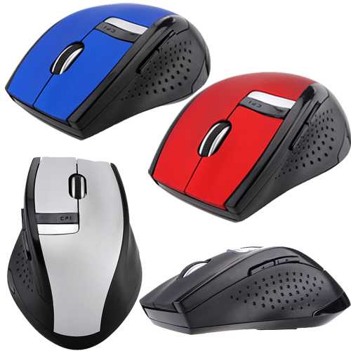 Portable  Optical RF 2.4GHz Ergonomic USB Receiver Wireless Mouse