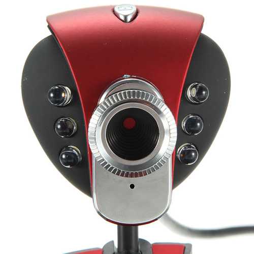 USB 50M 6 LED Night Vision Webcam Camera Webcams With Mic PC Laptop