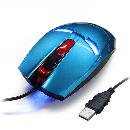 NEWMEN 1000DPI Wired Gaming USB Optical Mouse With Blue LED Light