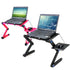 360 Folding Laptop Desk Computer Table 2 Holes Cooling Notebook Table with Mouse Pad Laptop Stand