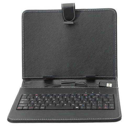 8 Inch French Keyboard PU Leather Case Cover With Stand For Tablet