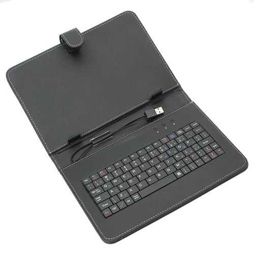 9 Inch French Keyboard PU Leather Case Cover With Stand For Tablet