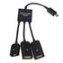 Dual Micro USB Host OTG Hub Adapter Cable For Tablet