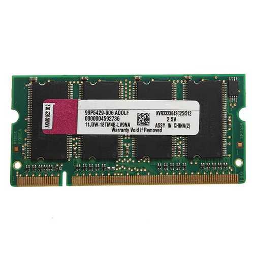 512MB DDR-333 PC2700(SODIMM) Memory RAM KIT 200-Pin for Laptop