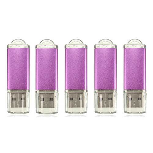 5 x 128MB USB 2.0 Flash Drive Candy Purple Memory Storage Thumb U Disk