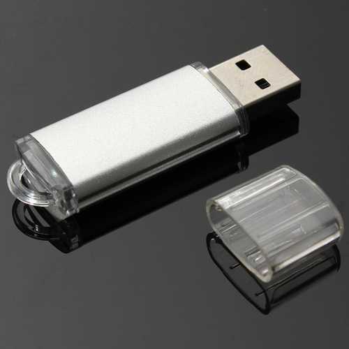 10 x 128MB USB 2.0 Flash Drive Candy Silver Memory Storage U Disk