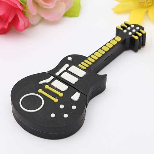 8GB Cute Black Guitar Style Flash Drive USB 2.0 Stick Memory U Disk