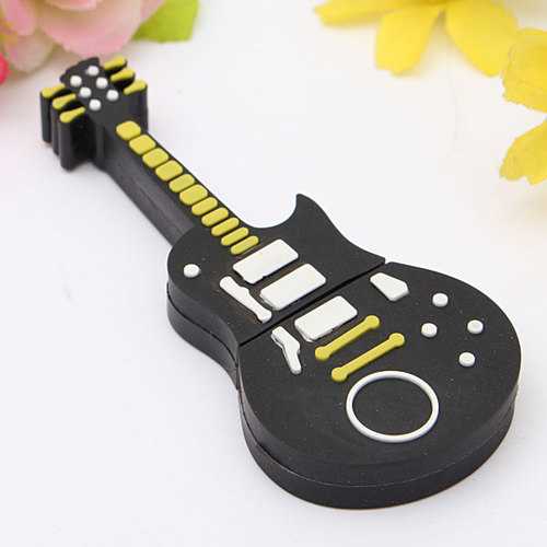 8GB Cute Black Guitar Style Flash Drive USB 2.0 Stick Memory U Disk