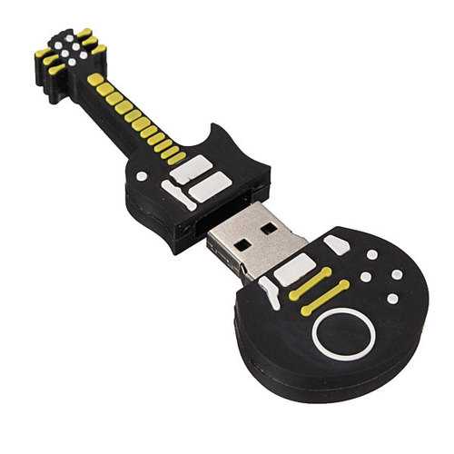 8GB Cute Black Guitar Style Flash Drive USB 2.0 Stick Memory U Disk