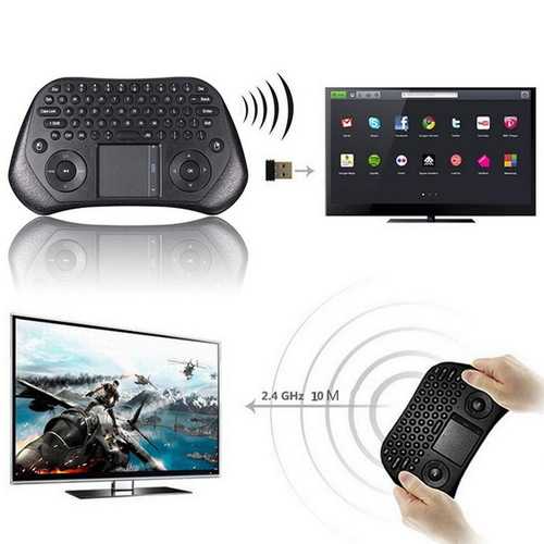 Wireless Keyboard Air Mouse Remote Control Touchpad for Windows Linux Android PS3