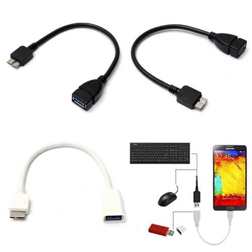 USB 3.0 A Female To Micro B Male OTG Data Cable For Samsung Note 3