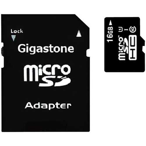 Gigastone(R) GS-2IN1600X16GB-R Prime Series microSD(TM) Card with Adapter (16GB)