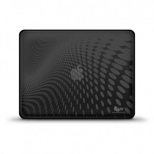 iLuv Black Flexi-Clear Case with Dot Wave Pattern for iPad