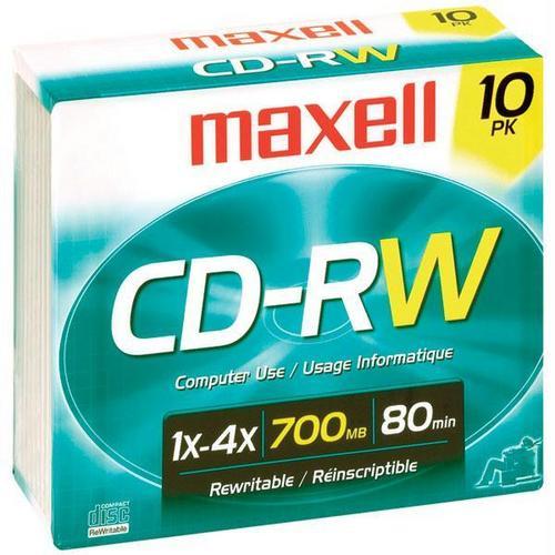 Maxell(R) 630011 700MB 80-Minute CD-RWs (10 pk)