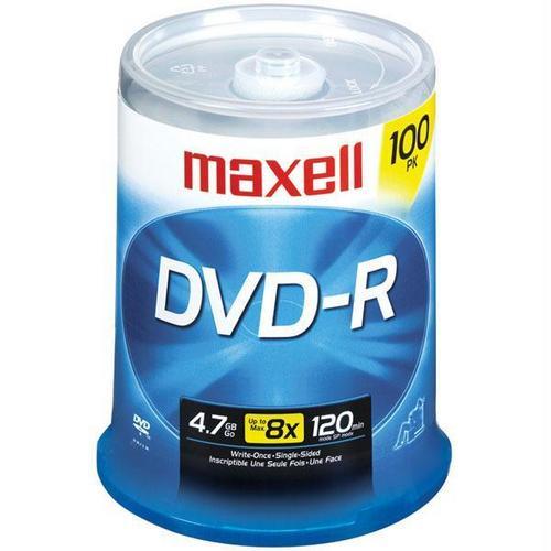 Maxell(R) 638014 4.7GB 120-Minute DVD-Rs (100-ct)