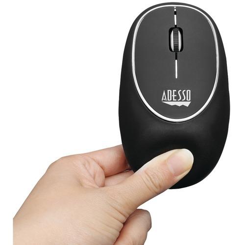 Adesso(R) IMOUSE E60B iMouse(TM) E60 Wireless Antistress Gel Mouse (Black)