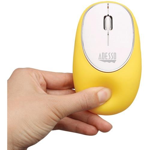 Adesso(R) IMOUSE E60Y iMouse(TM) E60 Wireless Antistress Gel Mouse (Yellow)