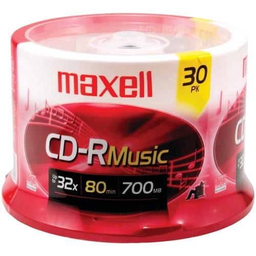 Maxell(R) 625335 80-Minute Music CD-Rs (30-ct Spindle)