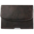 REIKO SMOOTH HORIZONTAL LEATHER POUCH IN BROWN