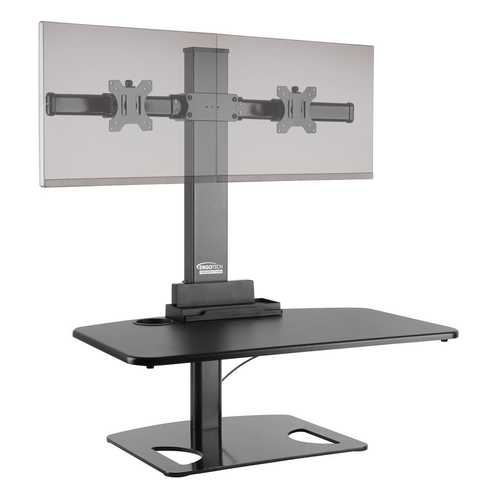 Ergotech Freedom Stand - Dual - Up to 30 Screen Support - 13.20 lb Load Capacity - Desktop - Black