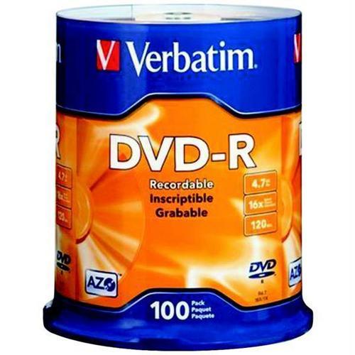 Verbatim(R) 95102 4.7GB DVD-Rs (100-ct Spindle)