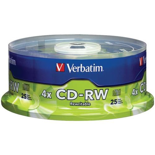 Verbatim(R) 95169 700MB CD-RWs with Branded Surface, 25-ct Spindle