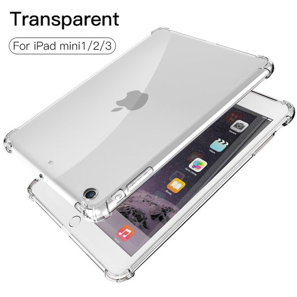 PZOZ Case For New iPad Pro 2018 2017 9.7 inch Air 1 2 mini 1 2 3 4 Silicone Shockproof Transparent Soft TPU Case For iPad mini